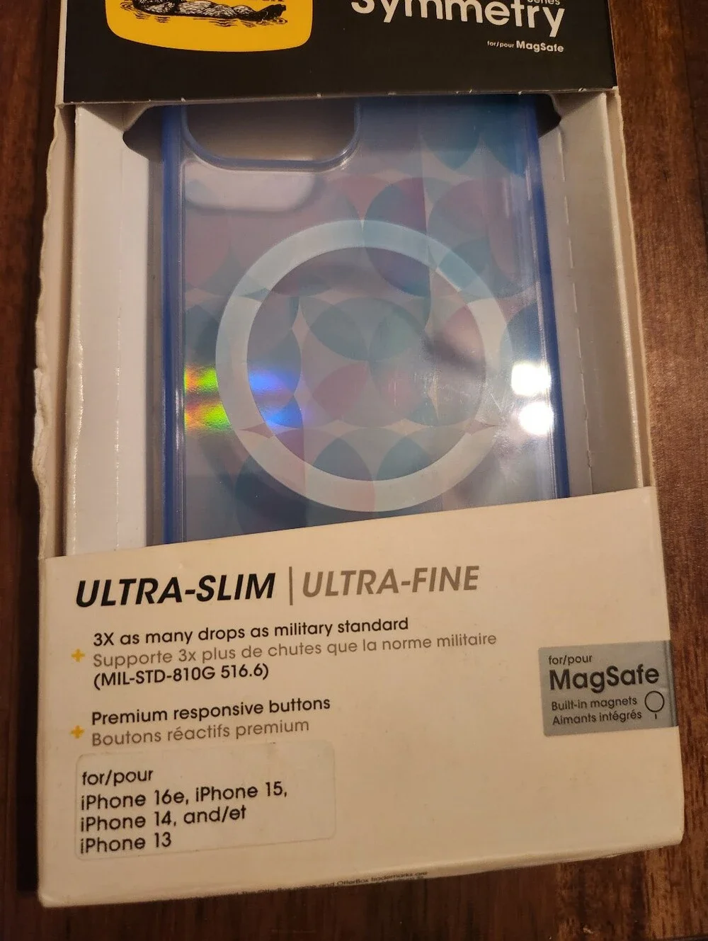 OtterBox Symmetry Series Clear Case for MagSafe, for iPhone16e/15/14/13, NWT